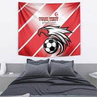 Custom Tunisia Football Tapestry Eagle Mascot - Sporty Style
