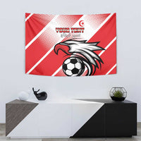 Custom Tunisia Football Tapestry Eagle Mascot - Sporty Style