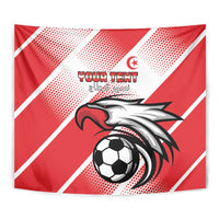 Custom Tunisia Football Tapestry Eagle Mascot - Sporty Style