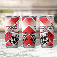 Custom Tunisia Football Tumbler Cup Eagle Mascot - Sporty Style