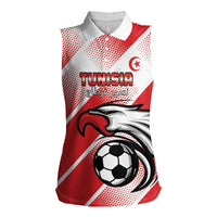 Custom Tunisia Football Women Sleeveless Polo Shirt Eagle Mascot - Sporty Style - Wonder Print Shop