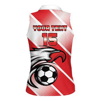 Custom Tunisia Football Women Sleeveless Polo Shirt Eagle Mascot - Sporty Style - Wonder Print Shop