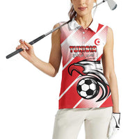Custom Tunisia Football Women Sleeveless Polo Shirt Eagle Mascot - Sporty Style - Wonder Print Shop