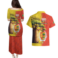 Senegal Independence Day Couples Matching Puletasi and Hawaiian Shirt Lion With Baobab