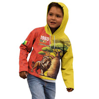 Senegal Independence Day Kid Hoodie Lion With Baobab