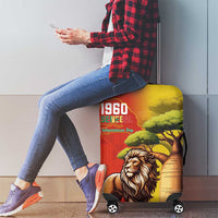 Senegal Independence Day Luggage Cover Lion With Baobab