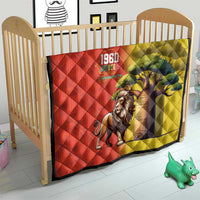 Senegal Independence Day Quilt Lion With Baobab