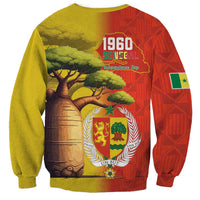 Senegal Independence Day Sweatshirt Lion With Baobab