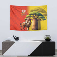 Senegal Independence Day Tapestry Lion With Baobab