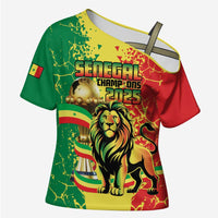 Custom Senegal Football Cross Shoulder Shirt We Are the Champions