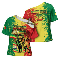 Custom Senegal Football Cross Shoulder Shirt We Are the Champions