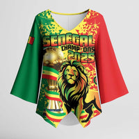 Custom Senegal Football Kimono Sleeve Blouse We Are the Champions