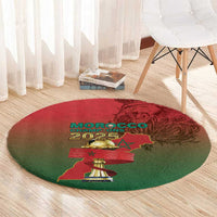 Morocco Football Round Carpet 2025 Victory Is Ours