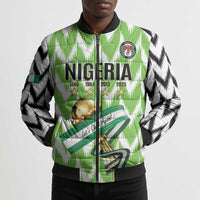 Custom Nigeria Football Bomber Puffer Jacket Super Eagles - Let’s Do It Again