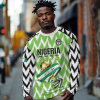 Custom Nigeria Football Long Sleeve Shirt Super Eagles - Let’s Do It Again