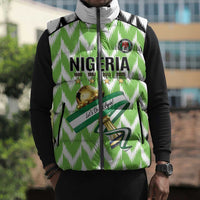 Custom Nigeria Football Sleeveless Puffer Jacket Super Eagles - Let’s Do It Again