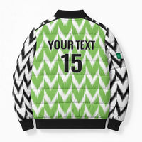 Custom Nigeria Football Bomber Puffer Jacket Go Champions Super Eagles