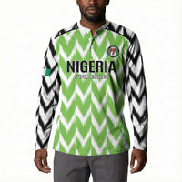 Custom Nigeria Football Button Sweatshirt Go Champions Super Eagles