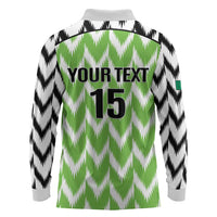 Custom Nigeria Football Long Sleeve Polo Shirt Go Champions Super Eagles
