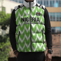 Custom Nigeria Football Sleeveless Puffer Jacket Go Champions Super Eagles