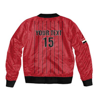 Custom Egypt Football Sleeve Zip Bomber Jacket Kings of Africa Champions