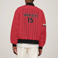 Custom Egypt Football Sleeve Zip Bomber Jacket Kings of Africa Champions