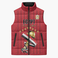 Custom Egypt Football Sleeveless Puffer Jacket Kings of Africa Champions