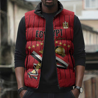 Custom Egypt Football Sleeveless Puffer Jacket Kings of Africa Champions