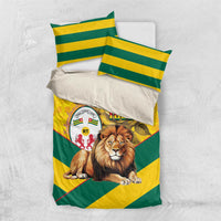 Togo Independence Day Bedding Set Lion With Coat Of Arms Kente Pattern