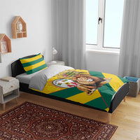 Togo Independence Day Bedding Set Lion With Coat Of Arms Kente Pattern