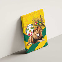 Togo Independence Day Canvas Wall Art Lion With Coat Of Arms Kente Pattern