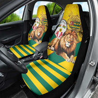 Togo Independence Day Car Seat Cover Lion With Coat Of Arms Kente Pattern