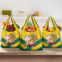 Togo Independence Day Grocery Bag Lion With Coat Of Arms Kente Pattern