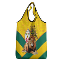 Togo Independence Day Grocery Bag Lion With Coat Of Arms Kente Pattern