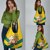 Togo Independence Day Grocery Bag Lion With Coat Of Arms Kente Pattern