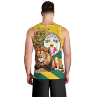 Togo Independence Day Men Tank Top Lion With Coat Of Arms Kente Pattern