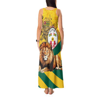 Togo Independence Day Tank Maxi Dress Lion With Coat Of Arms Kente Pattern