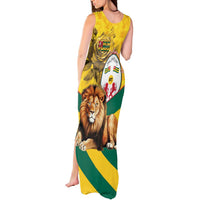 Togo Independence Day Tank Maxi Dress Lion With Coat Of Arms Kente Pattern
