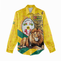 Togo Independence Day Women Casual Shirt Lion With Coat Of Arms Kente Pattern