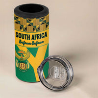 Custom South Africa Soccer 4 in 1 Can Cooler Tumbler Go Champions