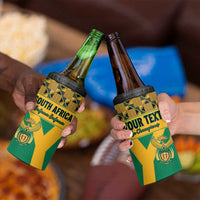 Custom South Africa Soccer 4 in 1 Can Cooler Tumbler Go Champions