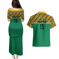 Custom South Africa Soccer Couples Matching Puletasi and Hawaiian Shirt Go Champions