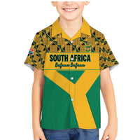 Custom South Africa Soccer Family Matching Mermaid Dress and Hawaiian Shirt Go Champions