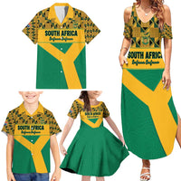 Custom South Africa Soccer Family Matching Summer Maxi Dress and Hawaiian Shirt Go Champions