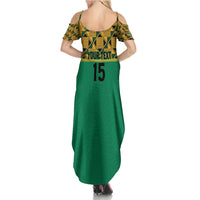 Custom South Africa Soccer Family Matching Summer Maxi Dress and Hawaiian Shirt Go Champions