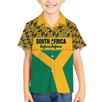 Custom South Africa Soccer Family Matching Summer Maxi Dress and Hawaiian Shirt Go Champions