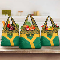 Custom South Africa Soccer Grocery Bag Go Champions