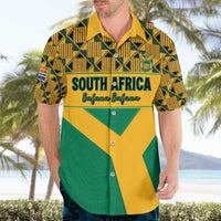 Custom South Africa Soccer Hawaiian Shirt Go Champions
