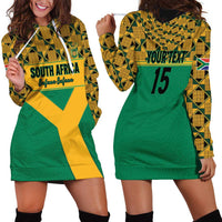 Custom South Africa Soccer Hoodie Dress Go Champions