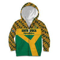 Custom South Africa Soccer Kid Hoodie Go Champions